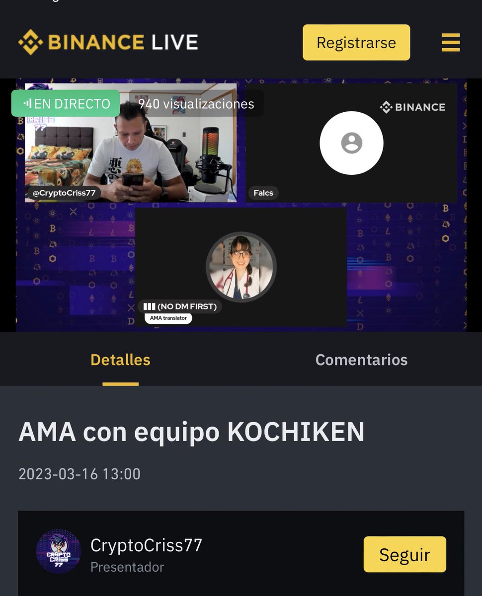 KochiKenBSC's tweet photo. We are now live on binance! 

Come join us &amp; listen to our CMO falcon  lay down the information about Kochi Ken to a massive Spanish community 
🔥⬇️

https://t.co/8T6Ff7uZGB https://t.co/0pXCwERHbk