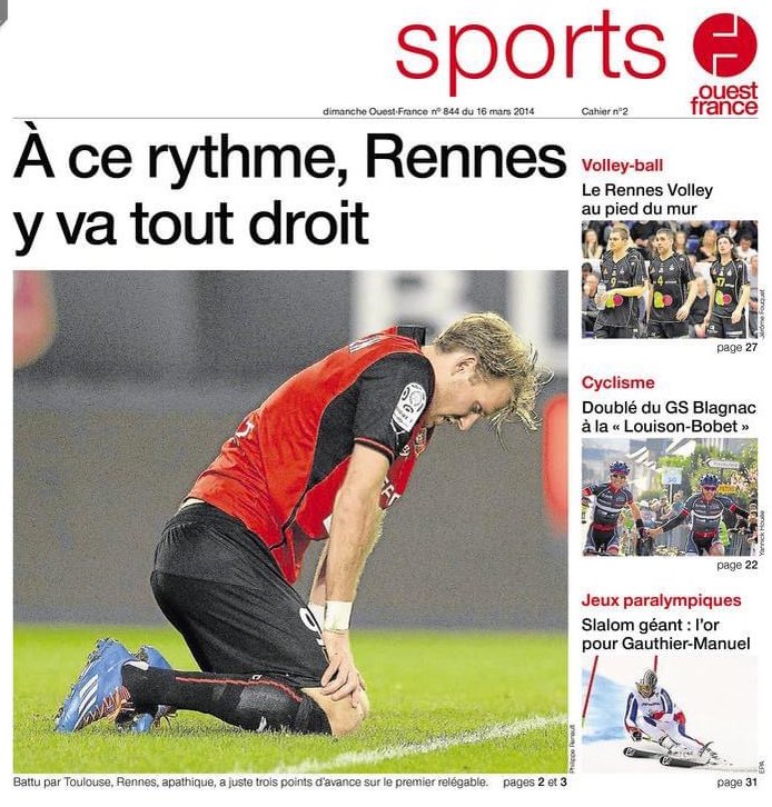 Jlechevestrier's tweet photo. #SRFC Depuis 5 ans, les supporters ont été plus que gâtés. Se souvenir des temps difficiles… Il y a 9 ans, Rennes était à 3 points du premier relégable à la mi-mars. En mars 2023, on est 5e de L1 et je vois sur les réseaux, certains qui souhaitent voir Genesio prendre la porte. https://t.co/SKw8rj2Pj7