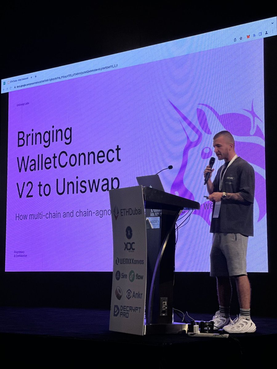 pedrouid's tweet photo. Excited to see @Uniswap Wallet releasing support for WalletConnect v2.0 soon 🚀

Here’s @grabbou sharing their journey building with React-Native at @ETHDubaiConf 🛠️ https://t.co/B6li0kb7Na