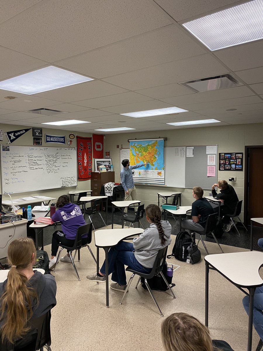 FortLoramie_XC's tweet photo. Thank you to FLHS Class of 2006 alum and current U.S. Diplomat to Uzbekistan (Michael Anthony) for speaking to my AP and Edison CC+ government classes today.  Michael discussed his career path and experience serving in the U.S. Foreign Service. @FLSchools https://t.co/5HQrRaCiNl