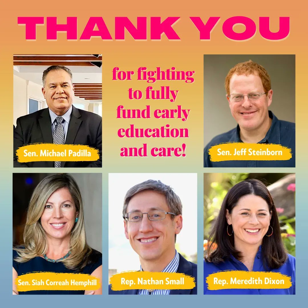New Mexico's children need lawmakers who understand the need for early childhood programs. Thanks <a href="/SenPadilla/">Sen Michael Padilla</a> <a href="/jeff4nm/">Jeff Steinborn</a> @siahforsenate <a href="/NathanLCNM/">Nathan P Small</a> <a href="/meredithforNM/">Meredith Dixon for NM House District 20</a> for working towards fully funding a high-quality, universal early education system for all NM kids. #nmleg #nmpol