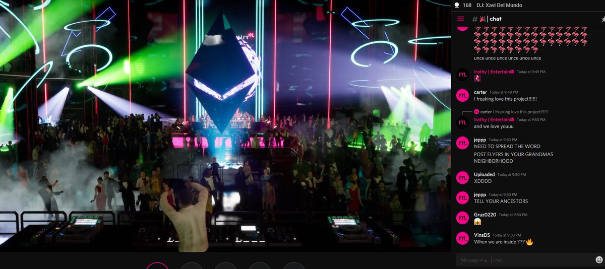 entertainm_io's tweet image. On our party with a young talented DJ, whom our community seems to love! 

Party takes place in #RubyClub in our metaverse.