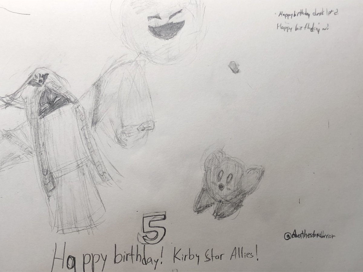 Avathestarwarir's tweet photo. Happy 5th Anniversary to Star Allies
WOW!! ALREADY 5 YEARS?!! Time goes fast. anyways... ahem... Welcome to a new history! The age of awesome! HAPPY BIRTHDAY, DARK LORD! HAPPY BIRTHDAY! #Kirby #KirbyStarAllies #kirbyfanart #voidtermina #morphoknight #Hyness https://t.co/r0uWcbJSrB