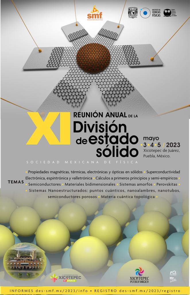 Drosnin's tweet photo. La reunión anual de la División de Estado Sólido de la Sociedad Mexicana de Física se realizará del 3 al 5 de Mayo en Xicotepec de Juárez, pueblo mágico de la sierra norte del estado de Puebla. https://t.co/RXcOOjYBNF https://t.co/BanXNRzx45