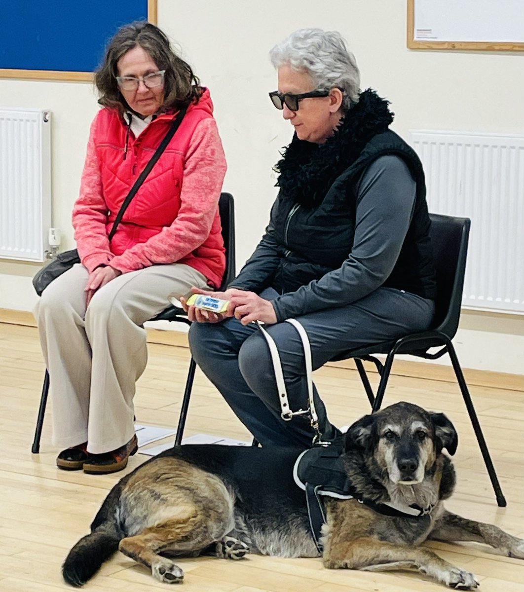 1stBispham's tweet photo. Tonight our Beavers were joined by Steph, her Guide Dog 🦮 Dave and friend Linda, thank you for sharing your experiences and stories with us of how you have adapted to live without your sight! We could have talked and asked questions for hours! https://t.co/dqiDf6YBXz