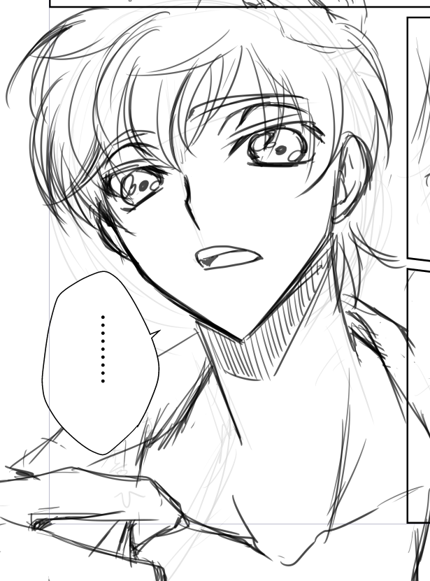 原稿きょうから下描きのターン 