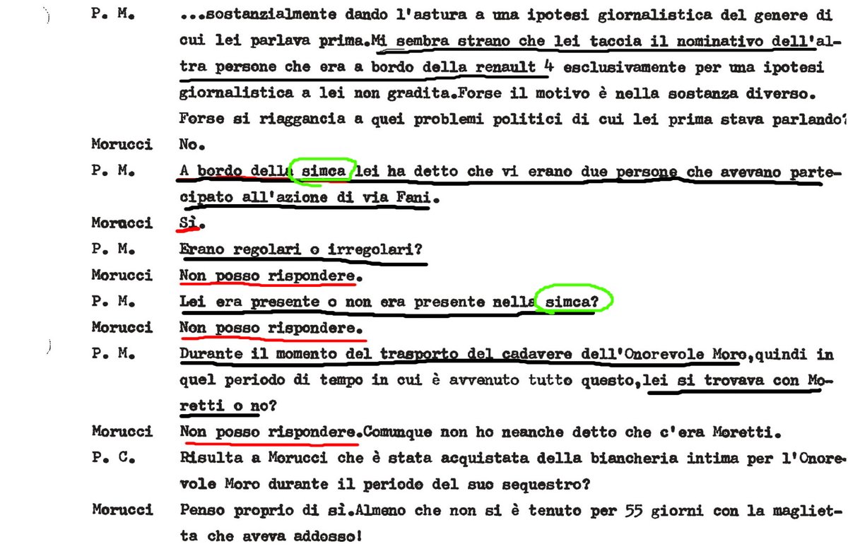 Wikileaks_Ita's tweet image. #MoroFiles Il corpo di #Moro è stato caricato su una #Simca e poi trasbordato sulla #Renault4...
Il terrorista #BR #Morucci non risponde sui nomi occupanti auto...perchè il trasbordo ha una sua contraddittorietà politica e "La Simca è il punto finale" (1987)