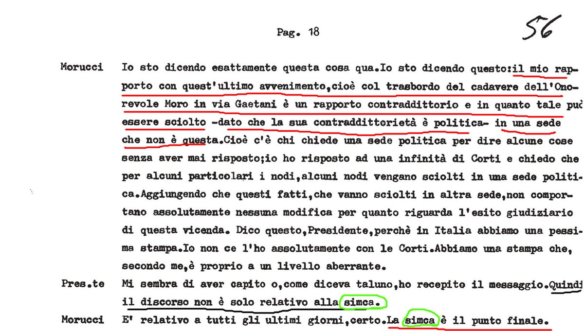 Wikileaks_Ita's tweet image. #MoroFiles Il corpo di #Moro è stato caricato su una #Simca e poi trasbordato sulla #Renault4...
Il terrorista #BR #Morucci non risponde sui nomi occupanti auto...perchè il trasbordo ha una sua contraddittorietà politica e "La Simca è il punto finale" (1987)