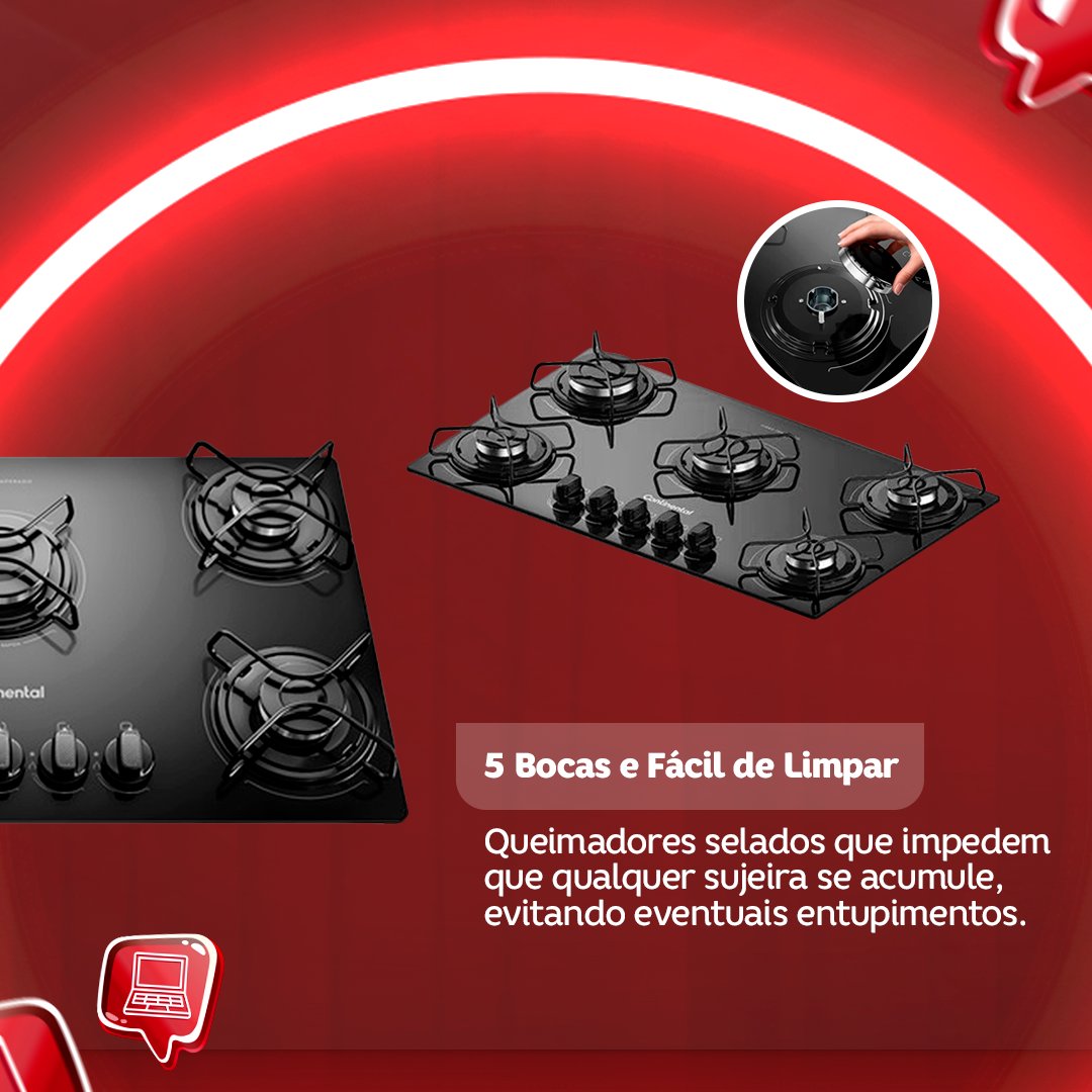 LojasRamsons's tweet image. Prepare suas receitas com mais praticidade e sofisticação com o Cooktop Continental de 5 bocas.
.
Ramsons - Cada dia mais você!
☎️ Televendas (92) 2121-4350
💻 Site ramsons.com.br
📲 WhatsApp (92) 99906-8633

#Ramsons #Manaus #LojasRamsons #DicaRamsons #ParaTodaVida