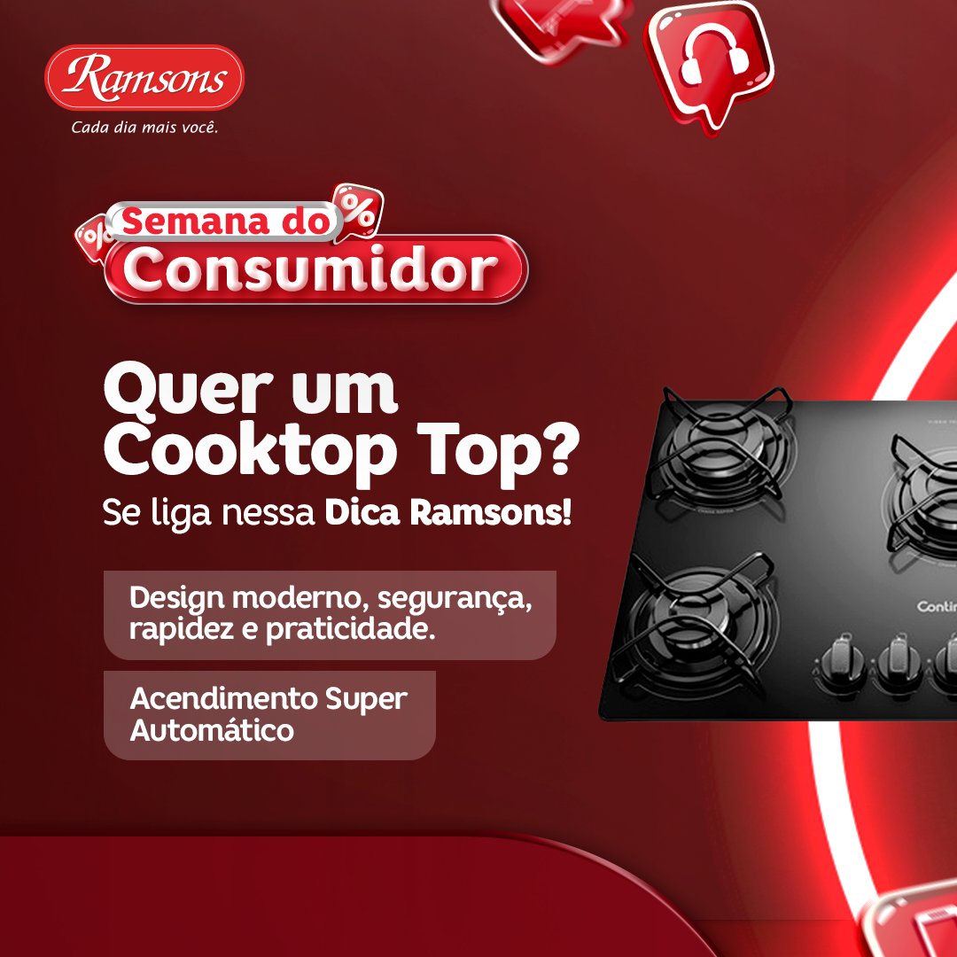 LojasRamsons's tweet image. Prepare suas receitas com mais praticidade e sofisticação com o Cooktop Continental de 5 bocas.
.
Ramsons - Cada dia mais você!
☎️ Televendas (92) 2121-4350
💻 Site ramsons.com.br
📲 WhatsApp (92) 99906-8633

#Ramsons #Manaus #LojasRamsons #DicaRamsons #ParaTodaVida