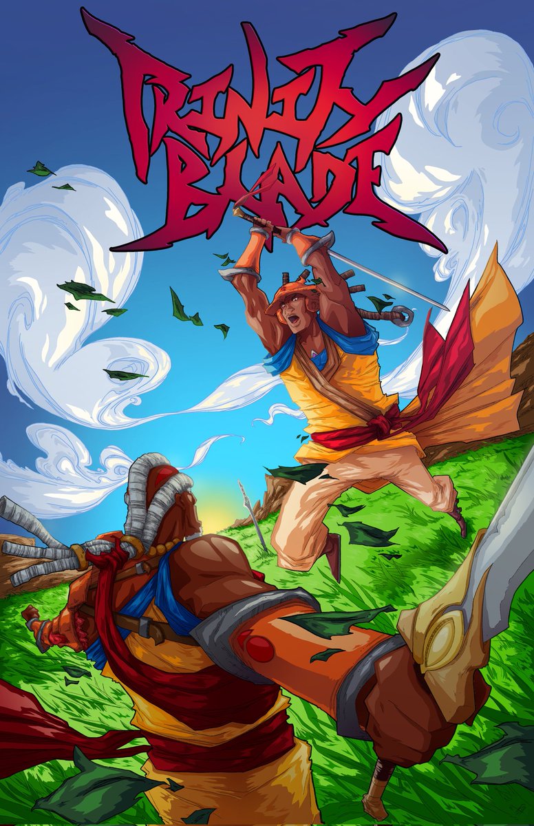 randersonart1's tweet photo. Main cover for my #afrofantasy #comicbook TRINITY BLADE! Back the #kickstarter now! https://t.co/wNd6tf5QLH https://t.co/2ygN0TrGdC