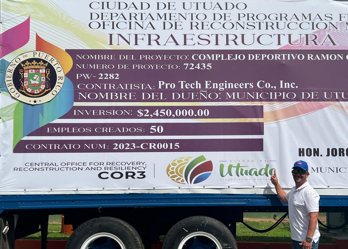 Con mucha emoción le informo a mi querido pueblo de #Utuado y ante el entusiasmo del Clásico Mundial de Béisbol, que se invertirán cerca de $2.5 millones de dólares en mejoras y reparaciones al Complejo Deportivo Ramón Cabañas. @Laboy_COR3 <a href="/GovPierluisi/">Gobernador Pierluisi</a> <a href="/lafortalezadepr/">La Fortaleza</a>
