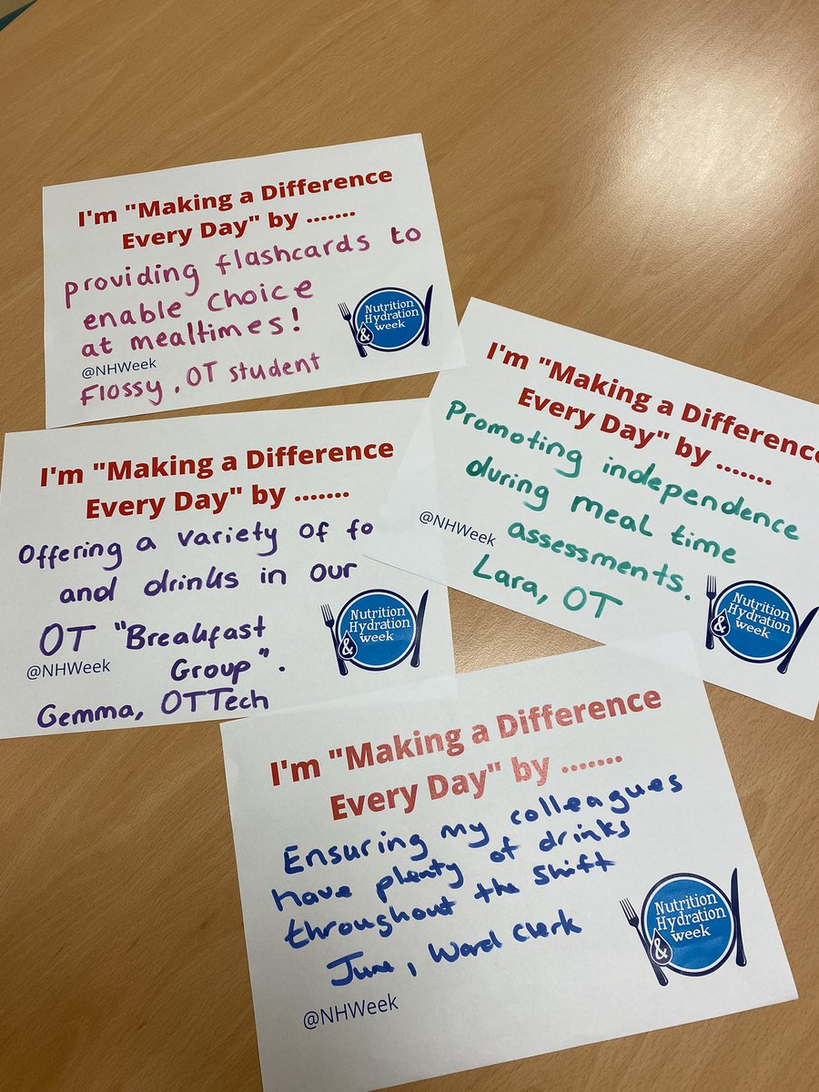Today we’ve been promoting @NHWeek with informative posters, fruit tasting, a quiz and a match the food to the country game. Our staff have also been writing their pledges to continue to support our colleagues and patients to eat well and drink adequate amounts 🍽️🥛@HywelDdaHB