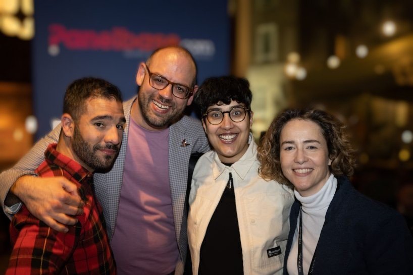 The <a href="/TweetMRSpride/">MRSpride</a> team (some of us!) together for a rare sighting. <a href="/John_Bizzell/">John Bizzell</a> <a href="/JosephineHansom/">Josephine Hansom</a> <a href="/Dancunill/">Daniel Cunill</a> <a href="/TweetMRS/">MRS</a> #prideinlondon what a lovely send off 🎉🥂🍾