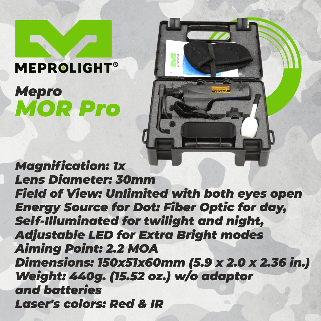 SportsandGadget's tweet photo. Meprolight Mepro MOR Pro Multi-Purpose Red Dot Reflex Sight 2.2 MOA w/ Red Visible &amp; IR Laser

To buy: https://t.co/7o9CDhSyWU

#metrolight #sight #optics #mepro #huntinglife #huntingday #huntinggear #Sportsandgadgets #outdoor #outdoors #outdoorlife #Smartoutdoors #wearable4u https://t.co/pjskXniAYO