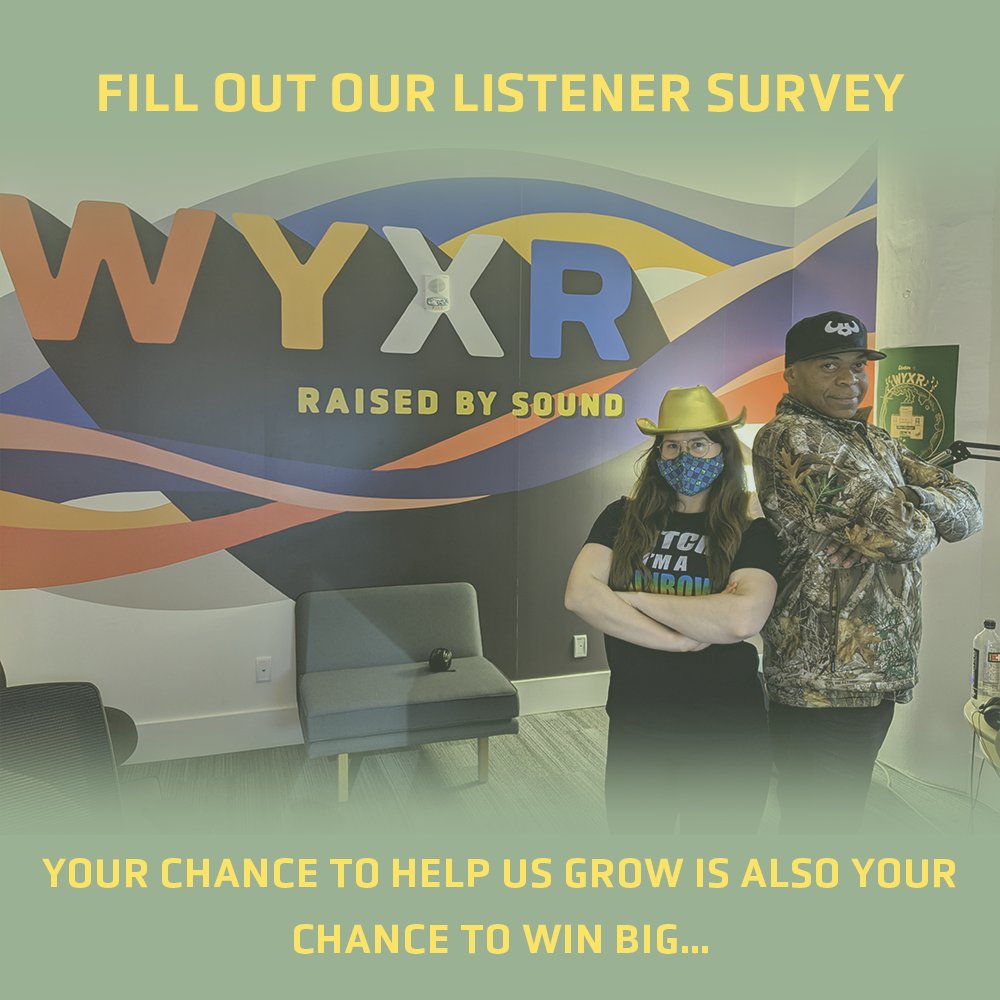 Help us improve by completing our WYXR Listener Survey. Your feedback will help us better serve you as "The Station with the City's Soul." Plus, you could win tix to see Tank &amp; The Bangas, reserved seats at a Stereo Session, or WYXR merch! ow.ly/9vBH50NkBez
