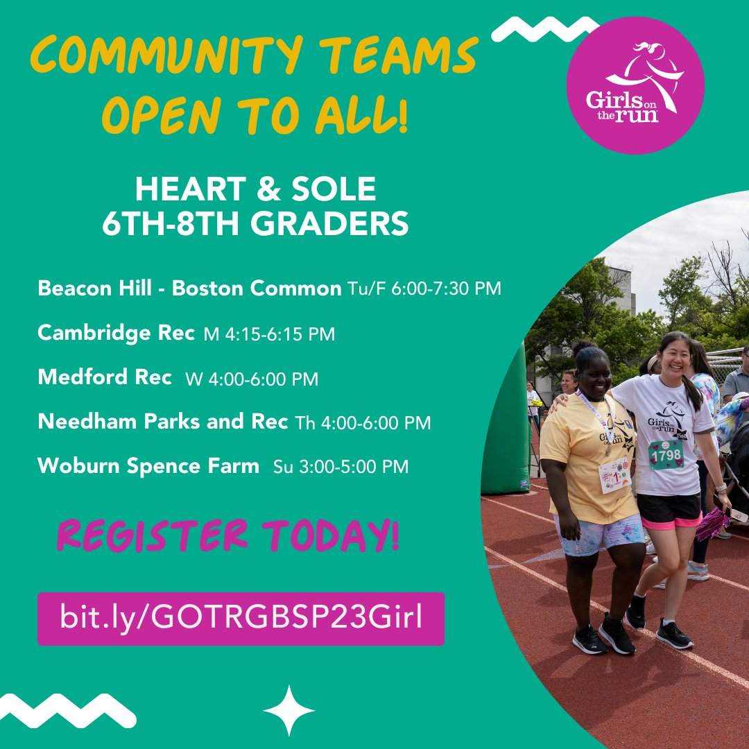 This spring we have empowering and inclusive teams that are open to girls from all communities! Check below to find out if we are in town near you and sign up your 8-14 year old girl: bit.ly/GOTRGBSP23Girl