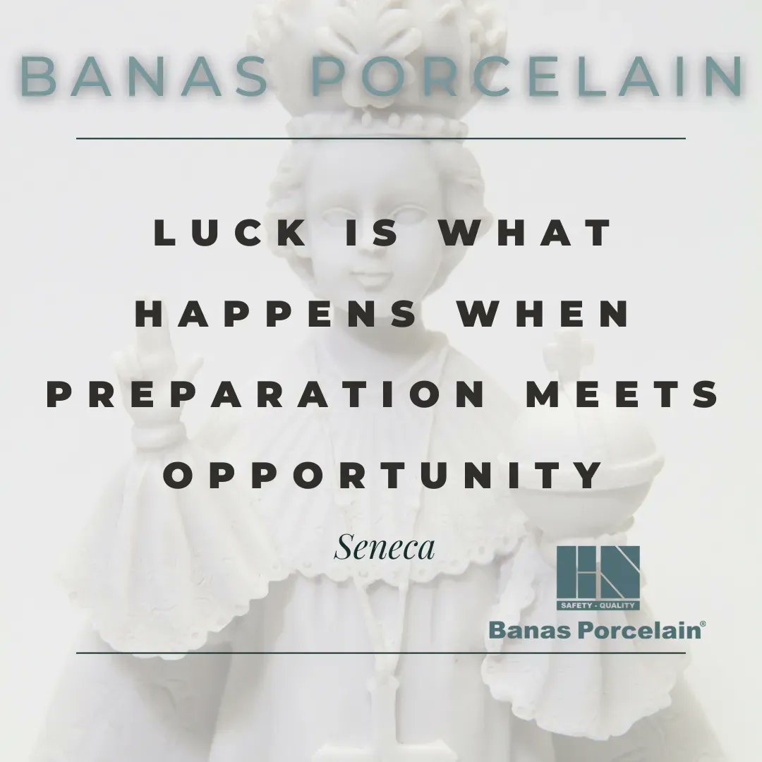 🍀  "Luck is what happens when preparation meets opportunity"🍀  - Seneca #senecaquotes #banasporcelain #wednesdaythought #banasstones #porcelainpavers #porcelainbybanas