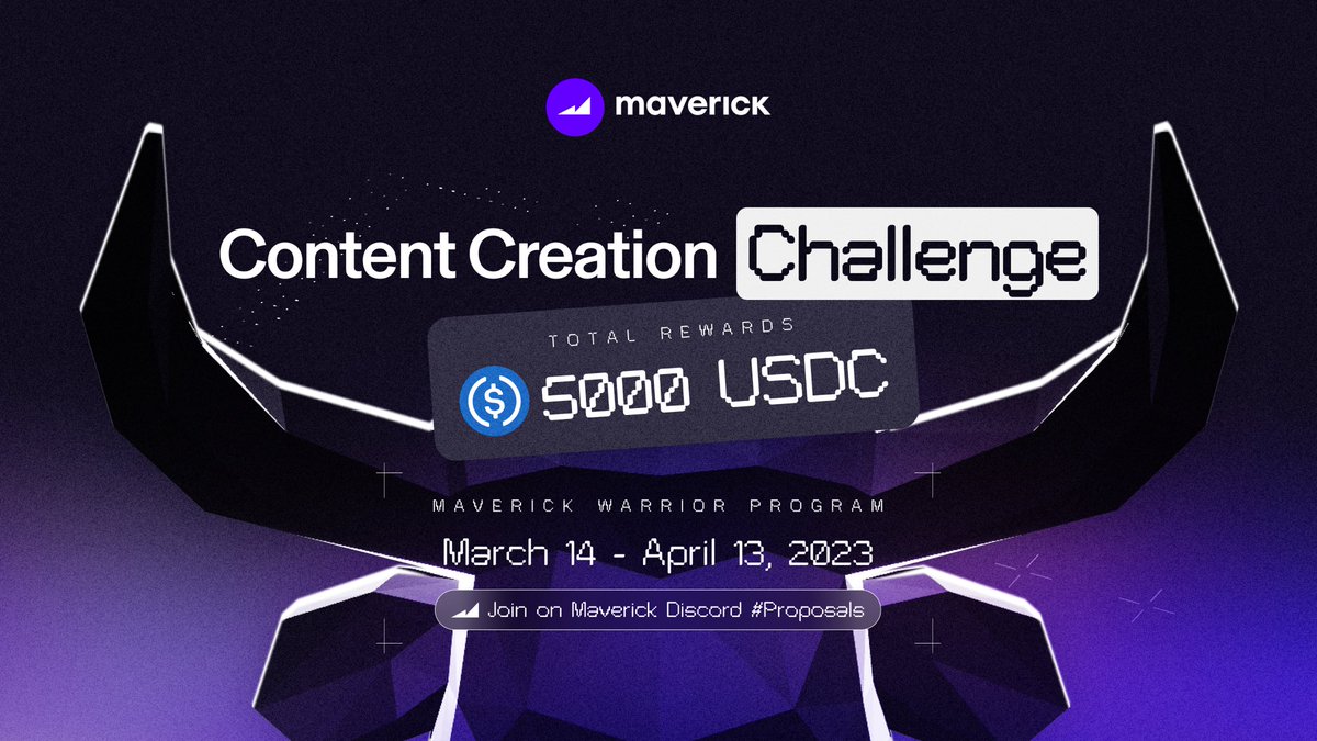 myAlphaDrops's tweet photo. 🟪 Maverick Protocol Updates
@mavprotocol, recently launched on the Ethereum mainnet, has launched a content creation challenge with $5k in rewards, and also a proposal is added to Snapshot to launch a bug bounty program with $50k rewards.
1/2 #MaverickAMM https://t.co/zx9i8bnB9w