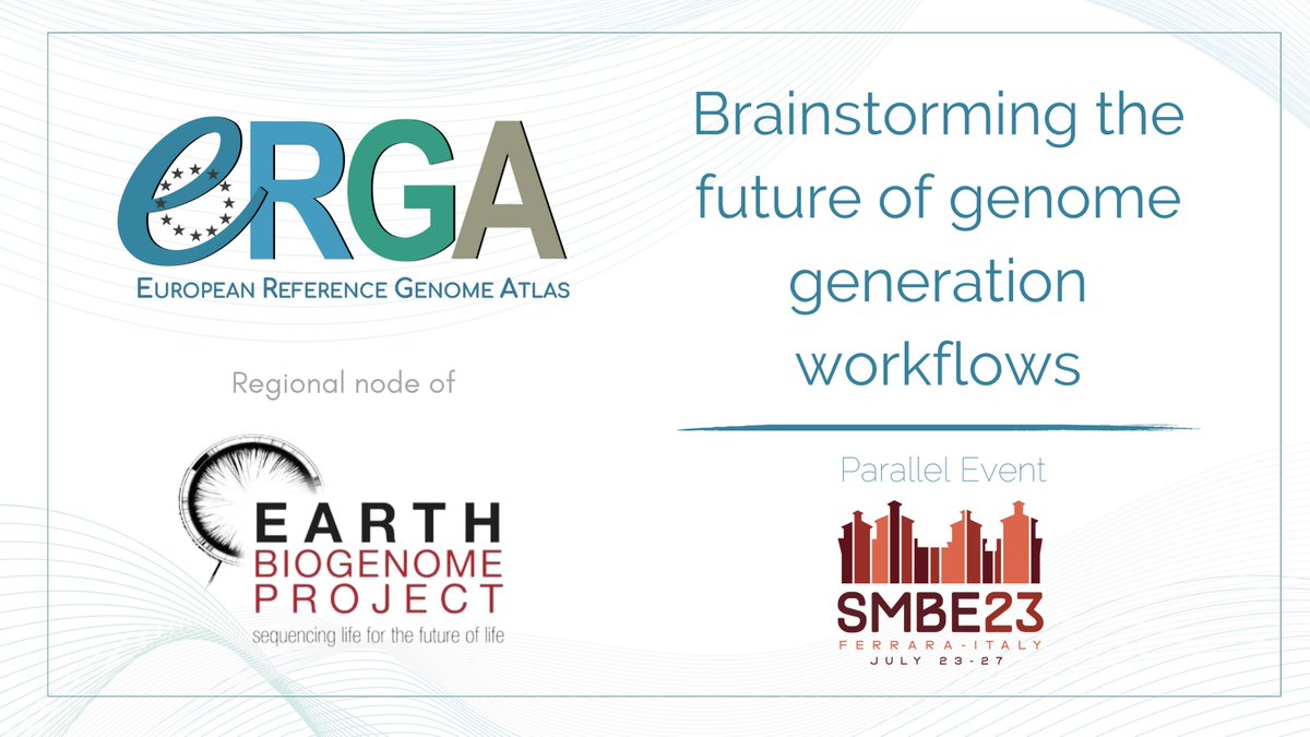 European Reference Genome Atlas (@erga_biodiv) on Twitter photo 2023-03-17 09:02:35 Don’t miss the #ERGA @EBPgenome event at #SMBE23! Let's brainstorm the future of #genome generation workflows, discuss challenges & opportunities in the field of #biodiversity genomics. 👉bit.ly/409naXP See you in Ferrara! @OfficialSMBE @BioGenEurope @REA_research Don’t miss the #ERGA @EBPgenome event at #SMBE23! Let's brainstorm the future of #genome generation workflows, discuss challenges & opportunities in the field of #biodiversity genomics. 👉bit.ly/409naXP See you in Ferrara! @OfficialSMBE @BioGenEurope @REA_research