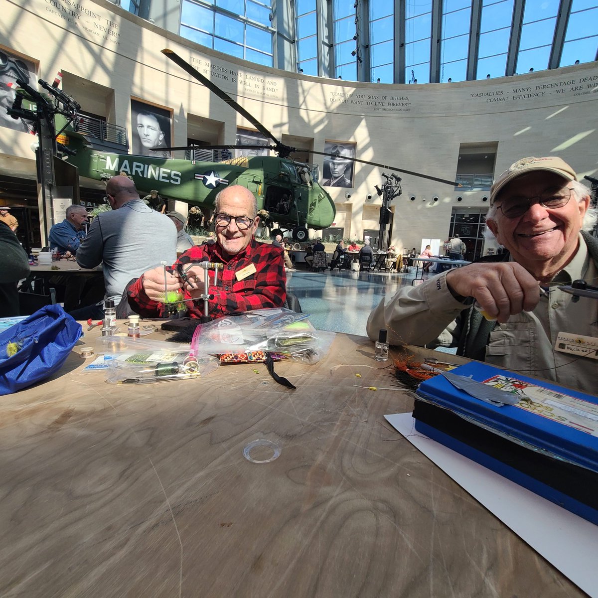 PHWFF's tweet photo. Wow! 2,643 flies were tied at the @USMCMuseum on March 25th to benefit PHW Veterans across the country.  

Read more about the 8th Annual Fly Tying Marathon 👉  https://t.co/RjA00RbR2M  #flytying #USMC #flyfishing #veterans #PHWFF https://t.co/aNzmWtGx0m