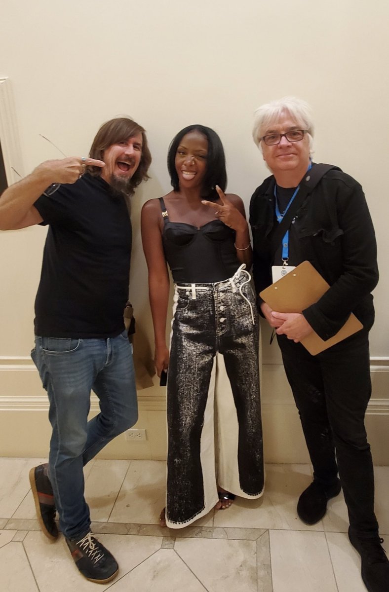 Happy Birthday to 1/3 of this photo. 🥳 🎂 🎈 

Last summer @DawnRichard and her amazing pants sat down with host @pulmyears and birthday boy John Darnielle (@mountain_goats ) for a live recording of the #RSDPodcast (which you can still listen to!)