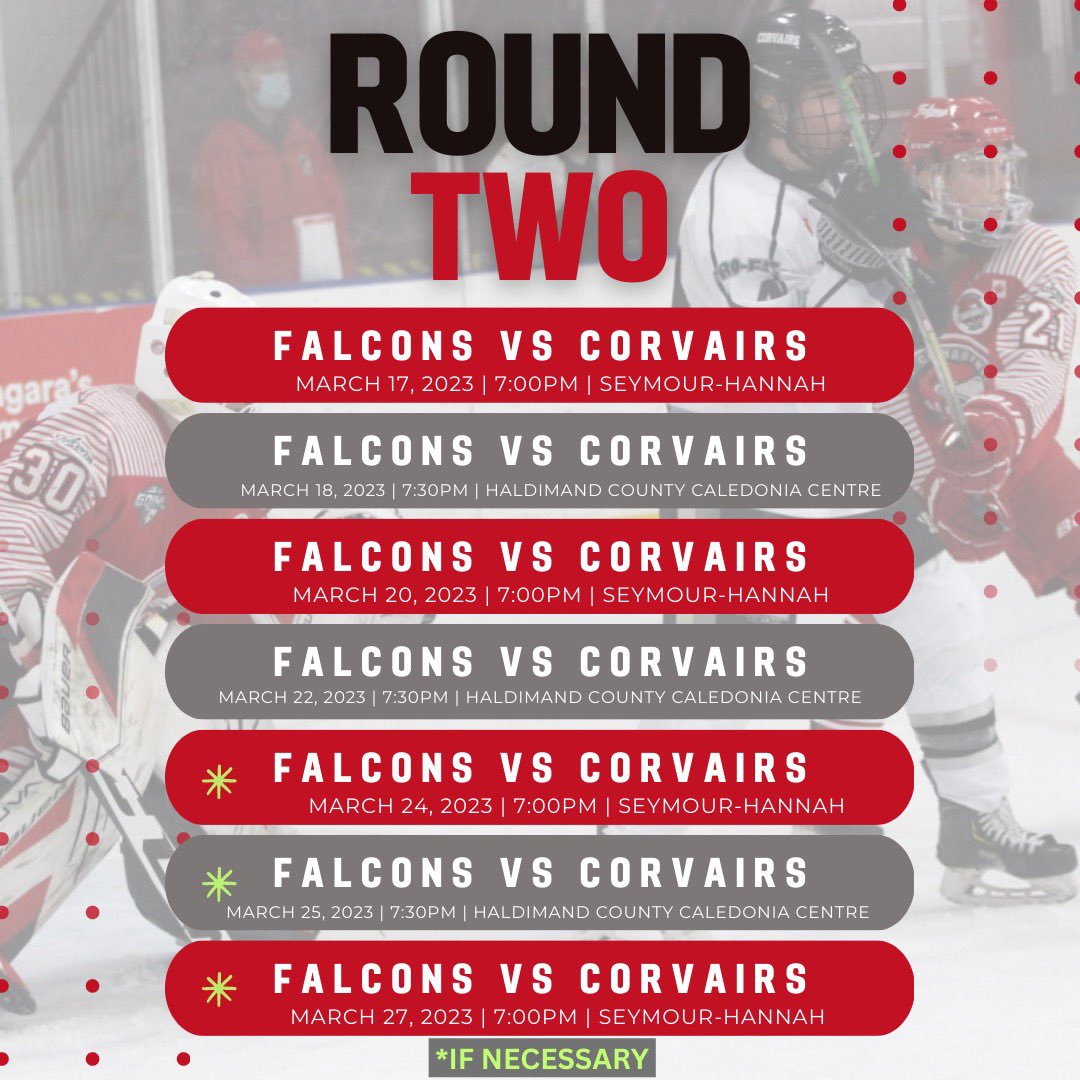 Round 2 Is Here! Caledonia Comes to Town Tomorrow Night for Game One! #letsgofalcs