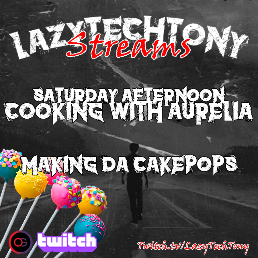 LazyTechTony's tweet photo. Just a quick add to the #StreamingSchedule! This Saturday, Aurelia and her son will take over my channel and make some yummy Cakepops!!!!!!!!!!! Hope you enjoy!!
https://t.co/5rjy2WAAUm
#CookingStream #Twitch #FamilyStream #CookingWithAurelia https://t.co/Ud6DGlTueY