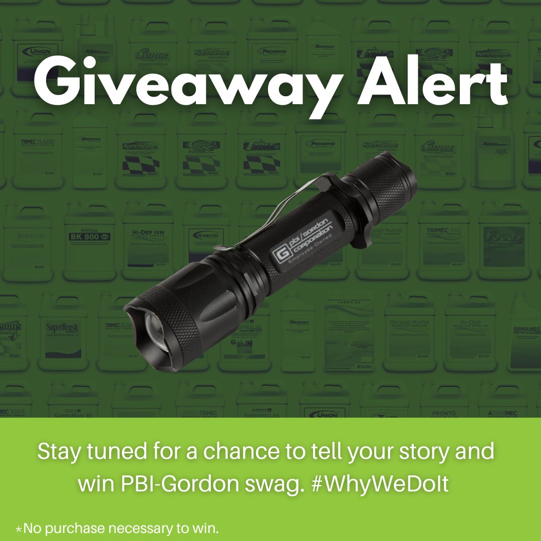 PBIGordonTurf's tweet photo. Giveaway Alert! Starting next week, you will have a chance to win #PBIGordonTurf swag! Stay tuned for details on how you can enter for a chance to win. #WhyWeDoIt #giveaway https://t.co/J514OnaNcw
