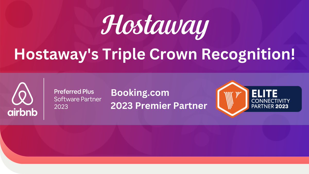 We are thrilled to announce that we have been awarded the highest possible recognition by <a href="/Airbnb/">Airbnb</a> <a href="/vrbo/">Vrbo</a> and <a href="/bookingcom/">Booking.com</a>! 

Thank you to our partners, customers, and team; we are incredibly grateful for your support! ❤️

#traveltech #vacationrental #hostaway #proptech