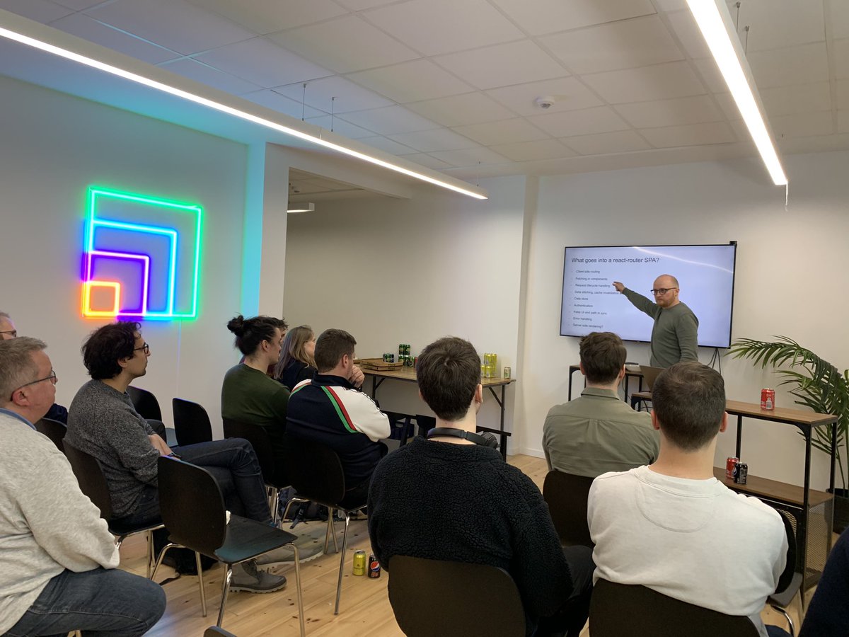 edgarasben's tweet photo. Learned a ton new about Remix JS at Remix CPH meetup. Thnx @johannes_bn, @adicuco and a bunch of other good people from @GrowblocksHQ for sharing knowledge and hosting. https://t.co/vSQ6QsDFZp