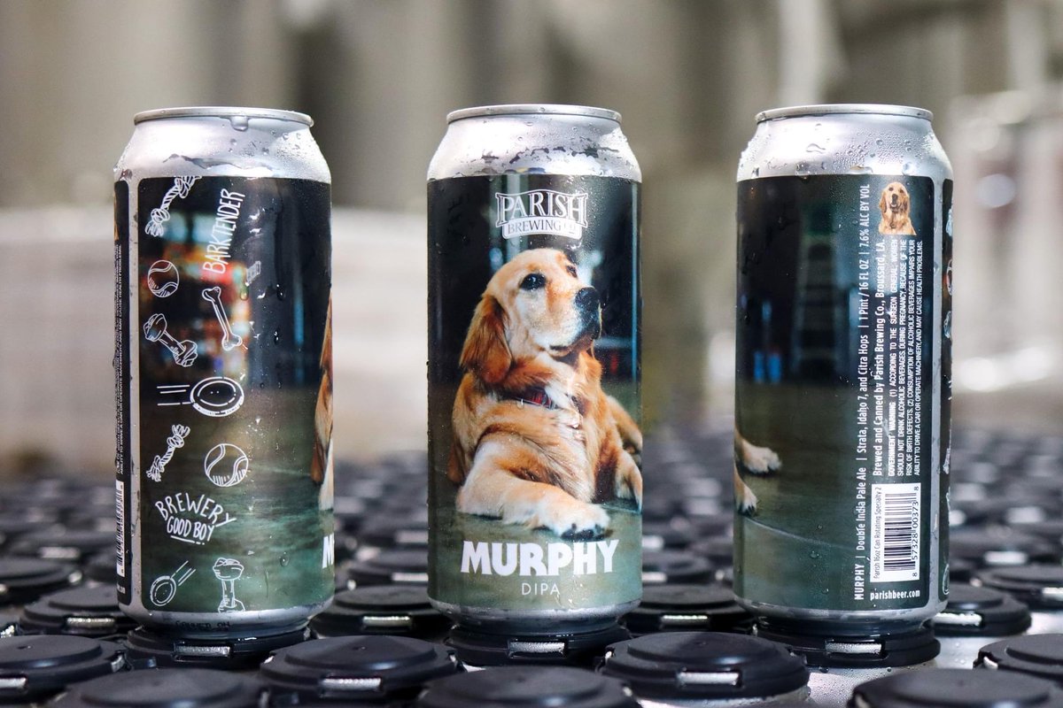 eaglebevsb's tweet photo. Parish Brewing has a new double IPA that was created as a tribute to Parish Brewing's beloved dog Murphy and it's available now!

This limited release boasts a tropical bouquet from the combination of three hops: Citra, Strata, and Idaho-7. It’s a passionfruit BOMB!

#parishbeer https://t.co/HTwOeuYKHc