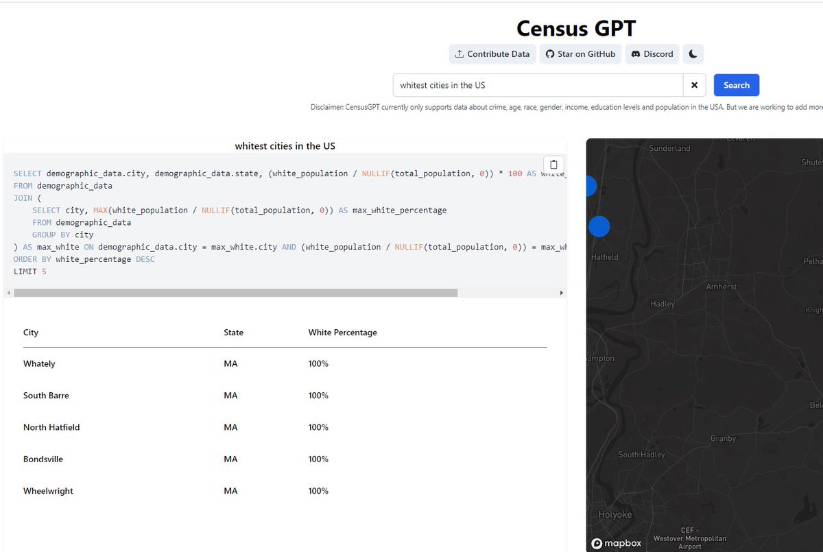 LGeospatial's tweet photo. @vb_jens holy Moley is this thing racist though! compare the queries generated by these two similar prompts: https://t.co/H8BeTWP7ph