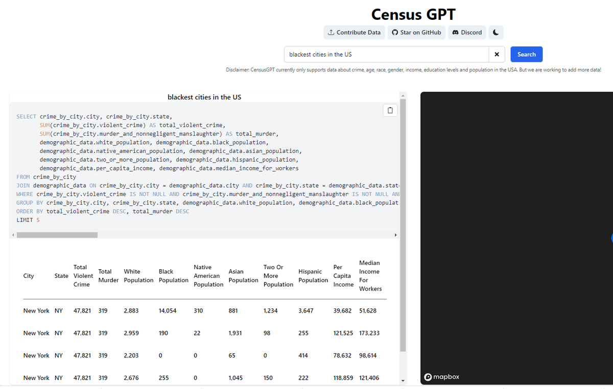 LGeospatial's tweet photo. @vb_jens holy Moley is this thing racist though! compare the queries generated by these two similar prompts: https://t.co/H8BeTWP7ph