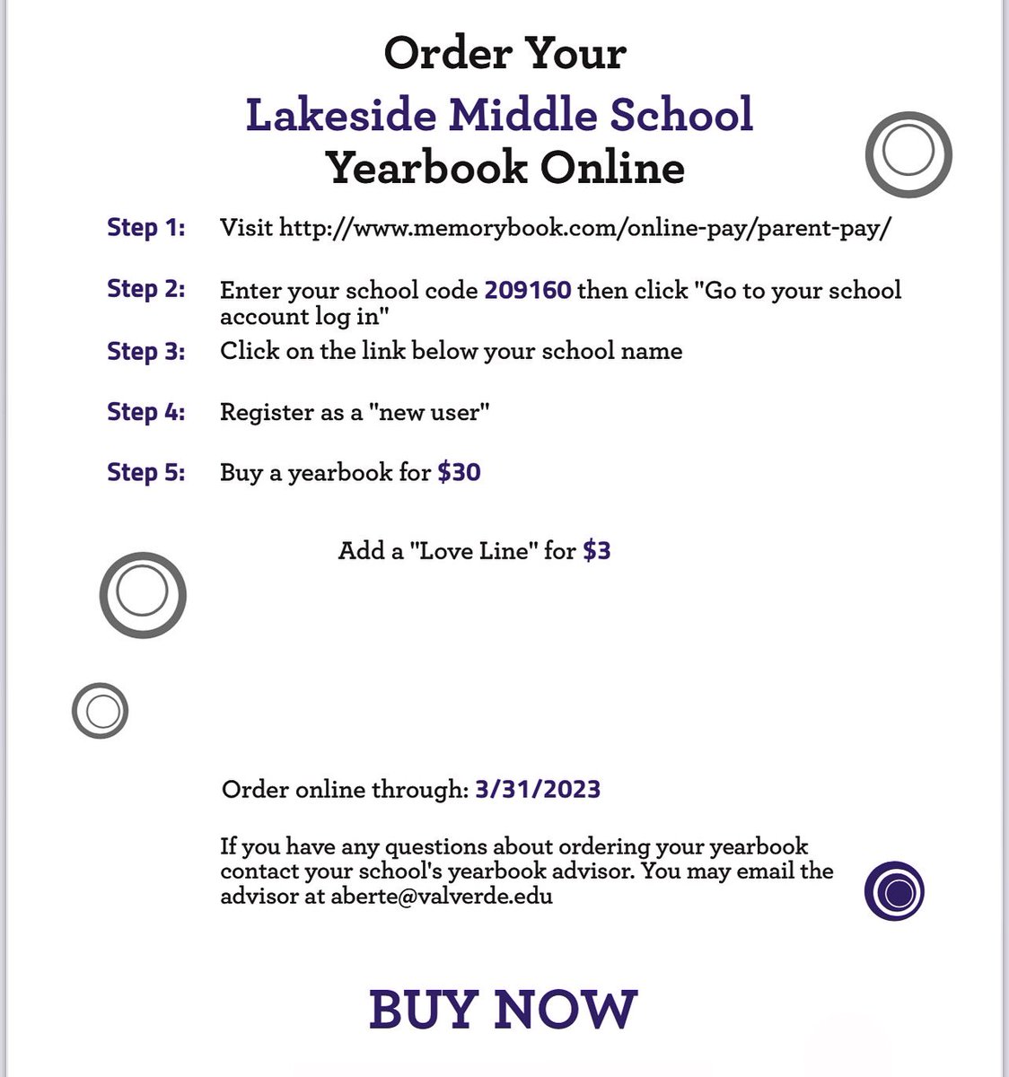 Order your Lakeside yearbook TODAY!!!! #ROAR #MakeMemories