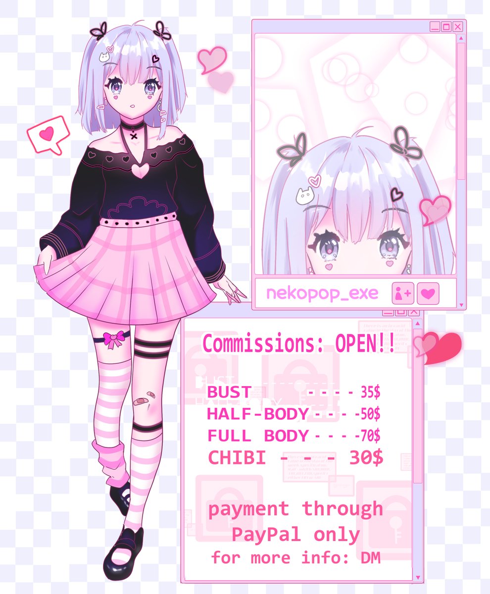 Nekopop_exe's tweet photo. Remember that my #commissions are open ✨💗
if you'd like a kawaii pink anime character dont doubt to text me 😊
Please if you can spread the pinkness RT 🥺💗🍬 https://t.co/irMFF9Mle5