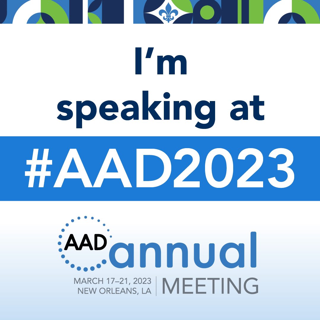 Here I am!

So excited, so proud and so happy to see my friends and colleagues from all around the world

#AAD2023 #dermtwitter