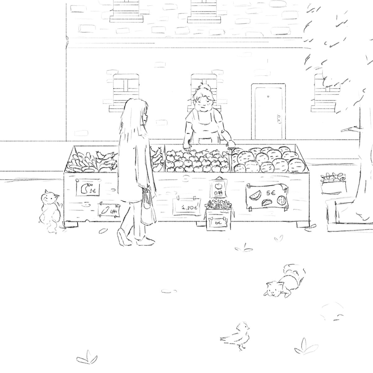 Yeni oyunumuz için dün gece yaptığım konsept çizim