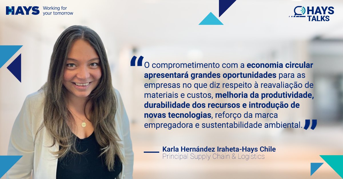 Hays_Brasil's tweet photo. 🌿 O mundo está cada vez mais voltado para a #economia #verde. A especialista Karla Hernandez Iraheta da Hays Chile explica como as #CadeiasDeSuprimentos circulares são parte fundamental de uma economia sustentável: https://t.co/ZUr3QcKeAC https://t.co/x384n3gpyc