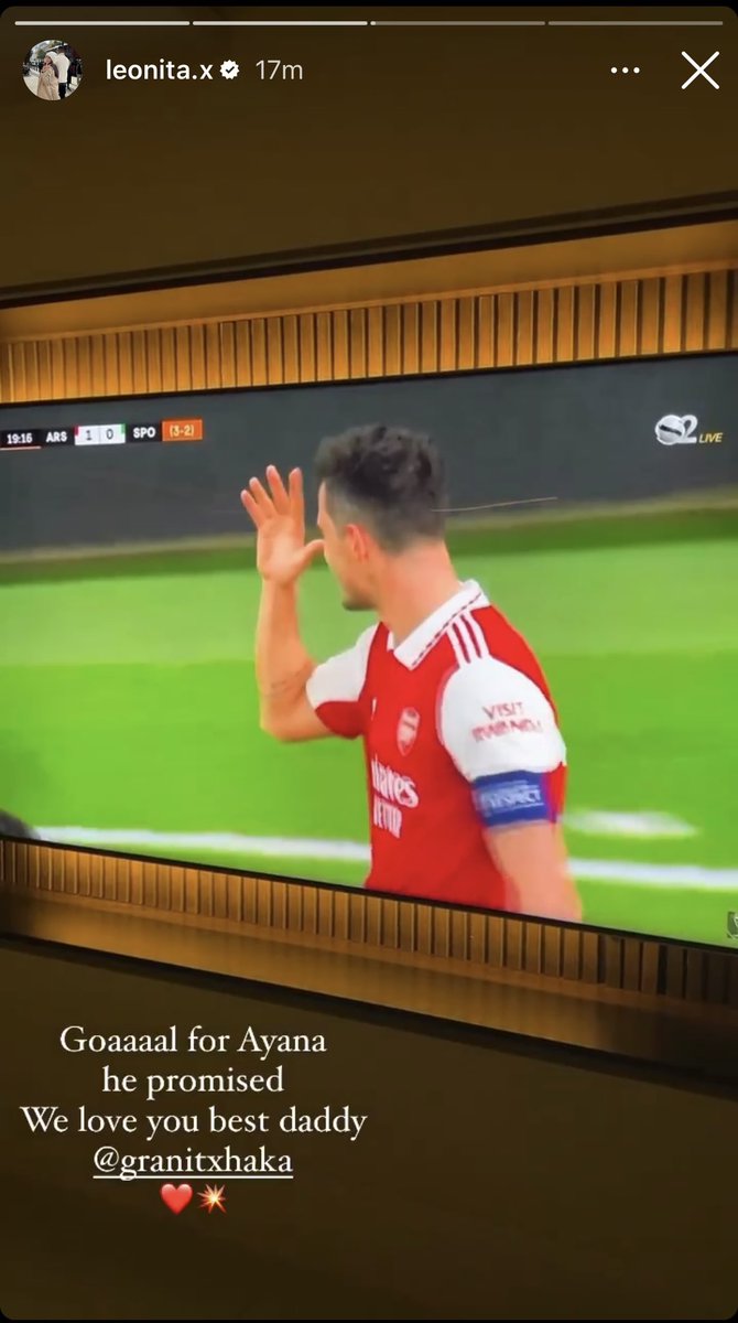 DailyAFC's tweet image. ❤️ Granit Xhaka’s celebration was dedicated to his daughter. #afc