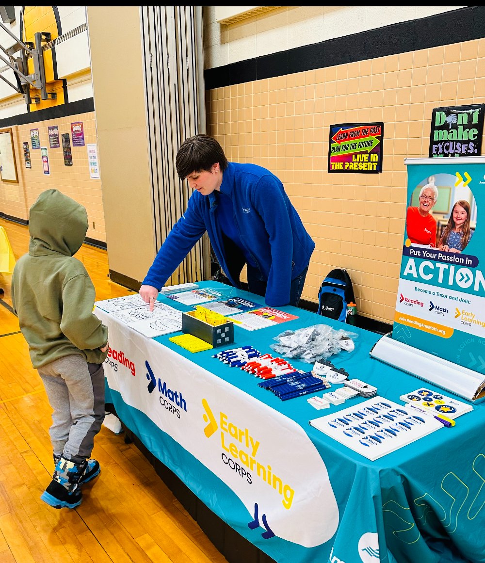 Some Mankato area members took part in Kennedy Elementary' s Pi &amp; Career Night. Pizza "Pi" was enjoyed along with some program promotion and pi-themed coloring for the kids!

It's always fun to see our members out at community events during #AmeriCorpsWeek!