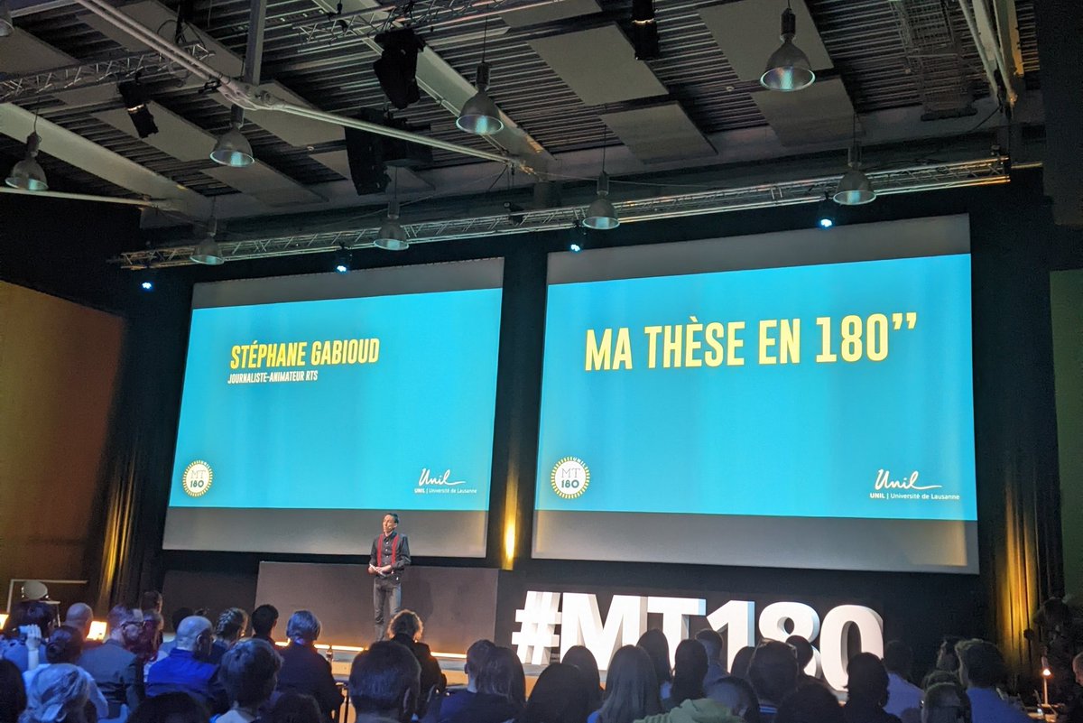 Just attended #MT180 in Lausanne <a href="/unil/">Université de Lausanne</a> 🇨🇭 With subjects going from 🔬 to ✈️ ! 
Last time I wanted to go at @univamu was the year of covid so it had been cancelled...! 
#PhD #science