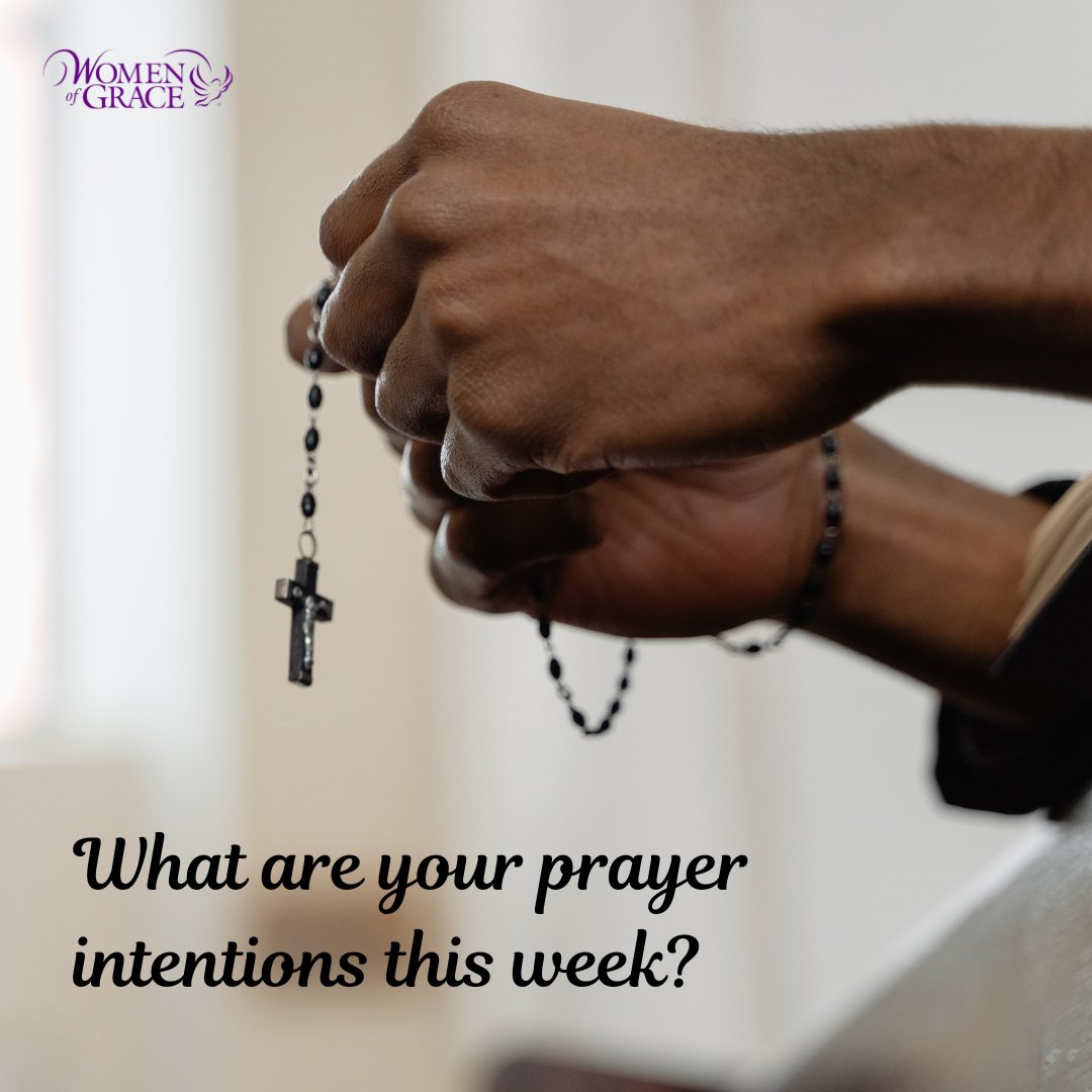 WomenOfGrace's tweet photo. What are your intentions this week? Let's lift each other up in prayer!

#prayer #pray #praycontinually #praying #prayingforyou #Catholicwomen https://t.co/H57pii2fot