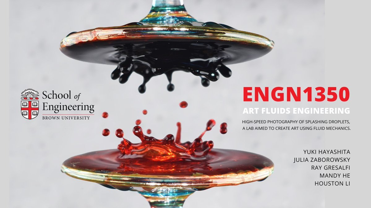 ZenitLab's tweet image. Students in our #ArtFluidsEngineering course @brownengin made a &apos;splash&apos; (literally) by showcasing their fluidic creativity! 

@BrownUniversity #FluidDynamics