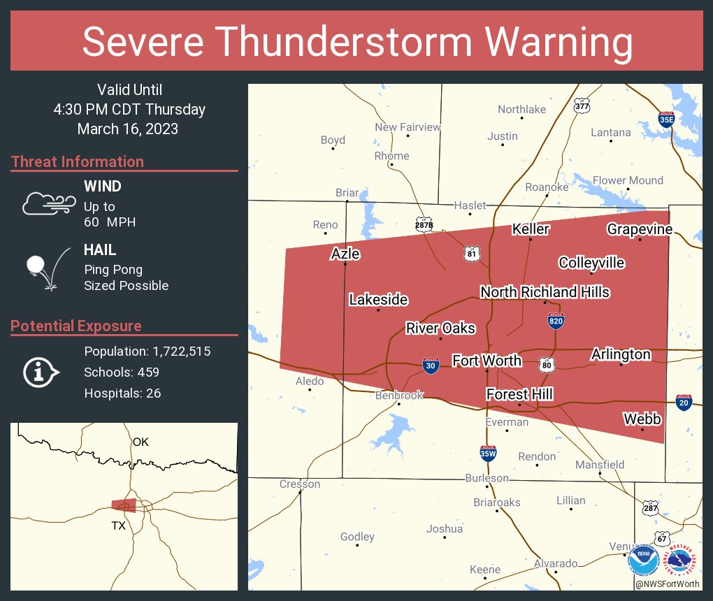 Pam 🌻🇺🇦 on Twitter "RT NWSFortWorth Severe Thunderstorm Warning