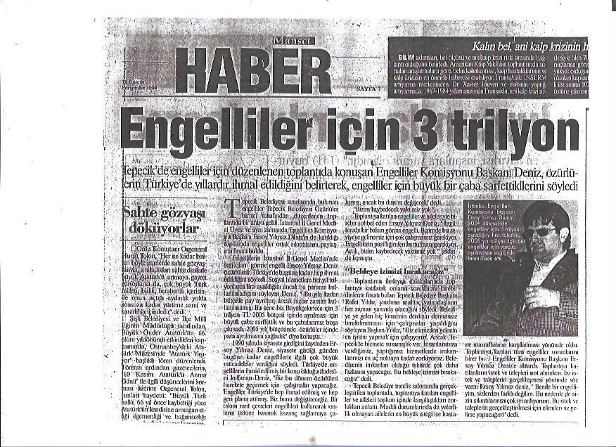 2004 yılında çıkan gazete haberim. #engelli #engelliistihdam #engellidestek #engelsizhayat #engelsizyaşam #haber #engellihaber