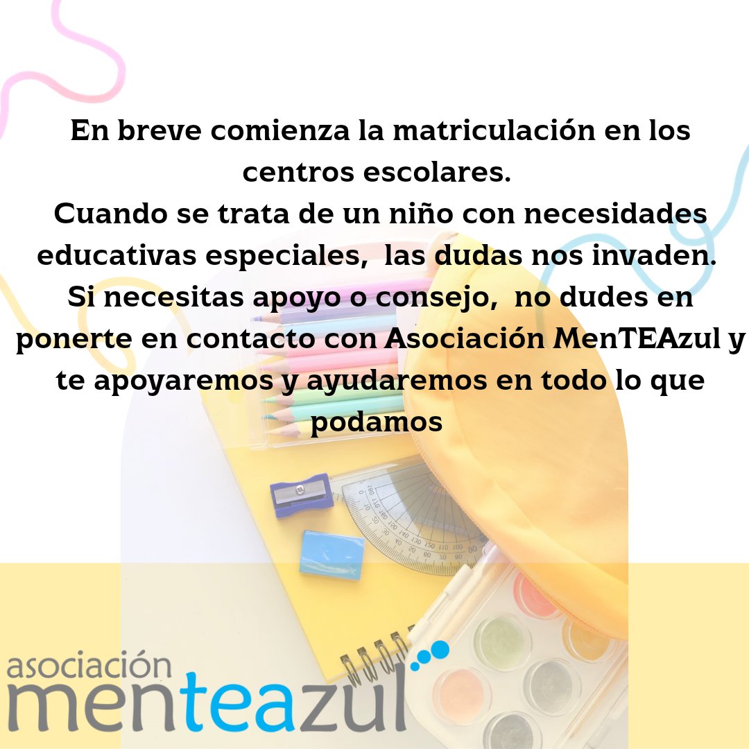 En MenTEAzul te podemos ayudar con las dudas que te puedan surgir a la hora de escolarizar a tu hijo con necesidades educativas especiales. Estamos a vuestra disposición para resolver cualquier duda o inquietudes .