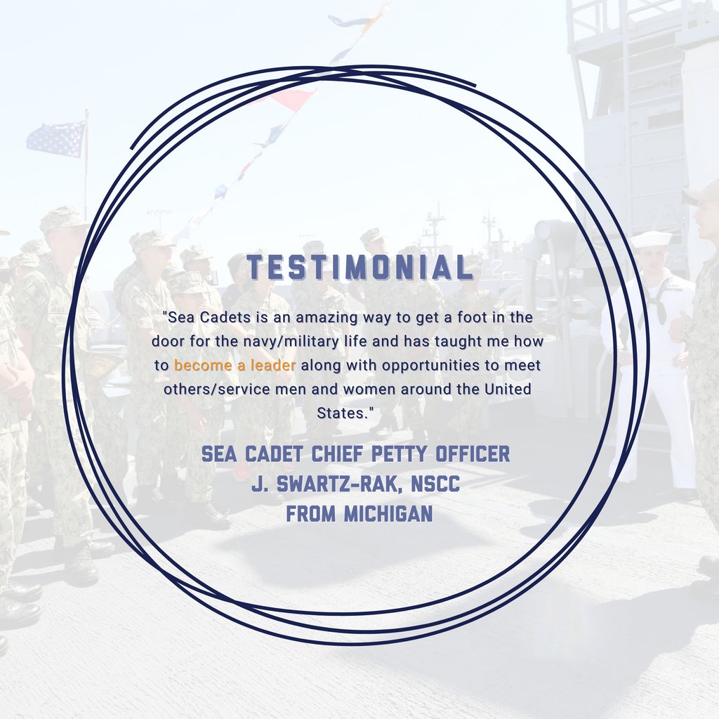 This week we're featuring testimonials from our cadets about our youth program!
•
Who is your favorite person you've met while in Sea Cadets?