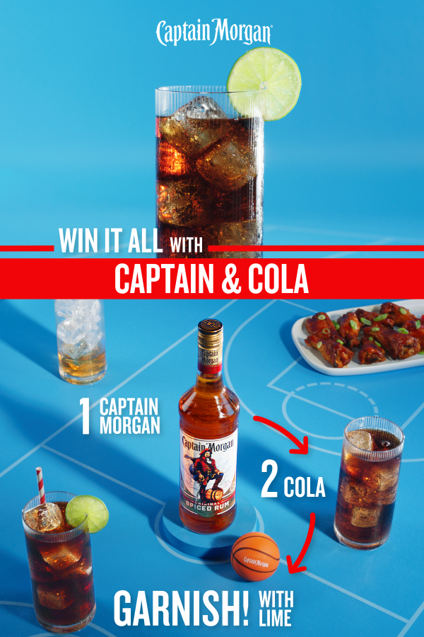 CappysCappys's tweet photo. March Madness is here! Grab your favorite spot on the couch and enjoy a Captain &amp; Cola. Cheers! 

#marchmadness #march #basketball #collegebasketball #captainmorgan https://t.co/eg3Z8l0ImF