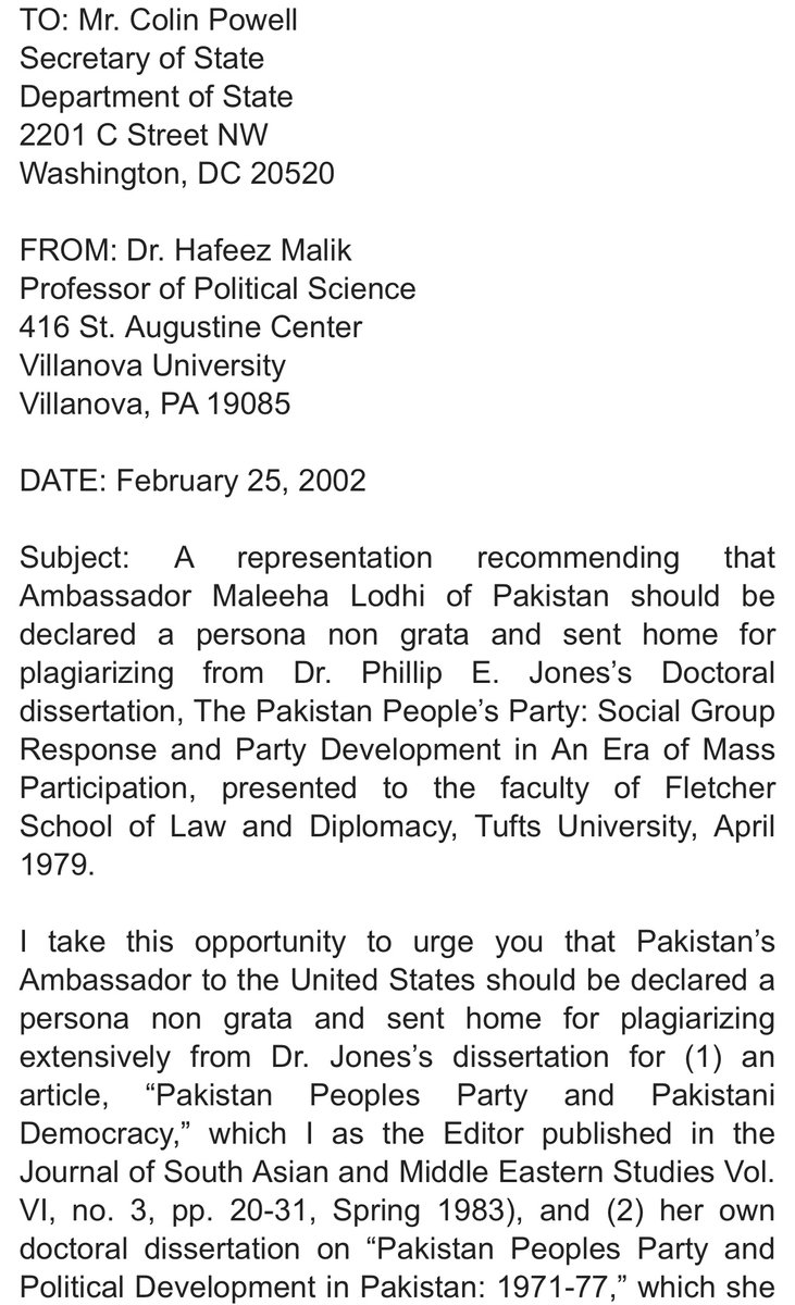 AainaSaaf's tweet photo. Since Maleeha Lodhi has been using underhand tactics to support the regime, it’s only fair to point out her PhD thesis was plagiarized. https://t.co/uoyEje1i39